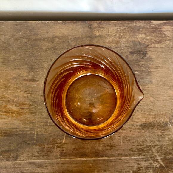 Vintage Peachy Pink Swirl Glass Pitcher | Glass Vase | Boho Chic - Picture 3 of 6